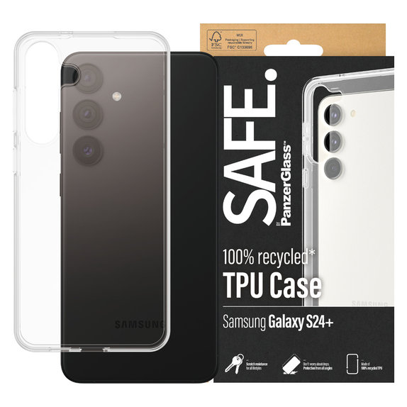 Case TPU for Samsung Galaxy S24+, Transparent, SAFE by PanzerGlass