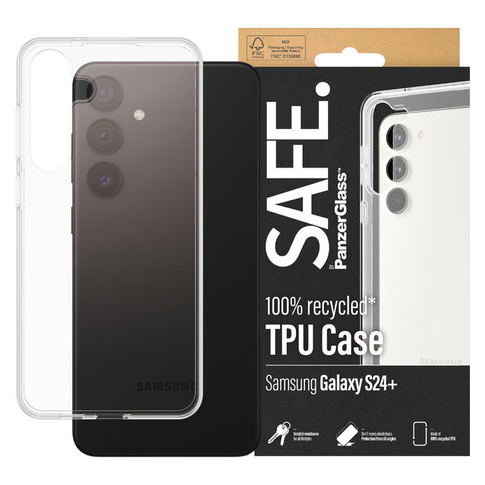 Case TPU for Samsung Galaxy S24+, Transparent, SAFE by PanzerGlass