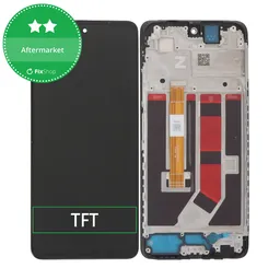 Oppo A58 4G CPH2577 - LCD Display + Touch Screen + Frame (Black) TFT
