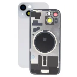 Apple iPhone 15 - Rear Housing Glass + Camera Lens + Metal Plate + Magsafe Magnets (Blue)