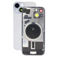 Apple iPhone 15 - Rear Housing Glass + Camera Lens + Metal Plate + Magsafe Magnets (Blue)