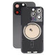 Apple iPhone 15 Pro - Rear Housing Glass + Camera Lens + Metal Plate + Magsafe Magnets (Black Titanium)