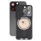 Apple iPhone 15 Pro - Rear Housing Glass + Camera Lens + Metal Plate + Magsafe Magnets (Black Titanium)