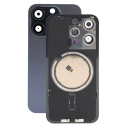 Apple iPhone 15 Pro - Rear Housing Glass + Camera Lens + Metal Plate + Magsafe Magnets (Blue Titanium)