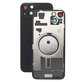 Apple iPhone 15 Plus - Rear Housing Glass + Camera Lens + Metal Plate + Magsafe Magnets (Black)