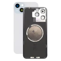 Apple iPhone 15 Plus - Rear Housing Glass + Camera Lens + Metal Plate + Magsafe Magnets (Blue)