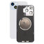 Apple iPhone 15 Plus - Rear Housing Glass + Camera Lens + Metal Plate + Magsafe Magnets (Blue)