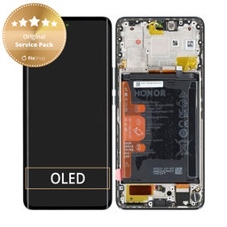 Honor Magic6 Lite - LCD Display + Touch Screen + Frame + Battery (Black) - 0235AHHP, 0235AHHU Genuine Service Pack