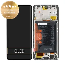 Honor Magic6 Lite - LCD Display + Touch Screen + Frame + Battery (Black) - 0235AHHP, 0235AHHU Genuine Service Pack