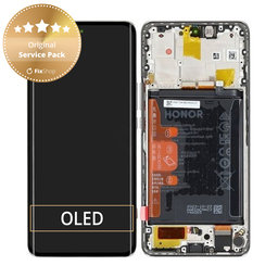 Honor Magic6 Lite - LCD Display + Touch Screen + Frame + Battery (Orange) - 0235AHHS, 0235AHHT Genuine Service Pack