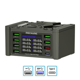 Mechanic V-Power 8 Pro - USB Charging Station with USB-C, USB 3.0