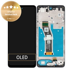 Motorola Moto G04 - LCD Display + Touch Screen + Frame (Black) - 5D68C23890 Genuine Service Pack