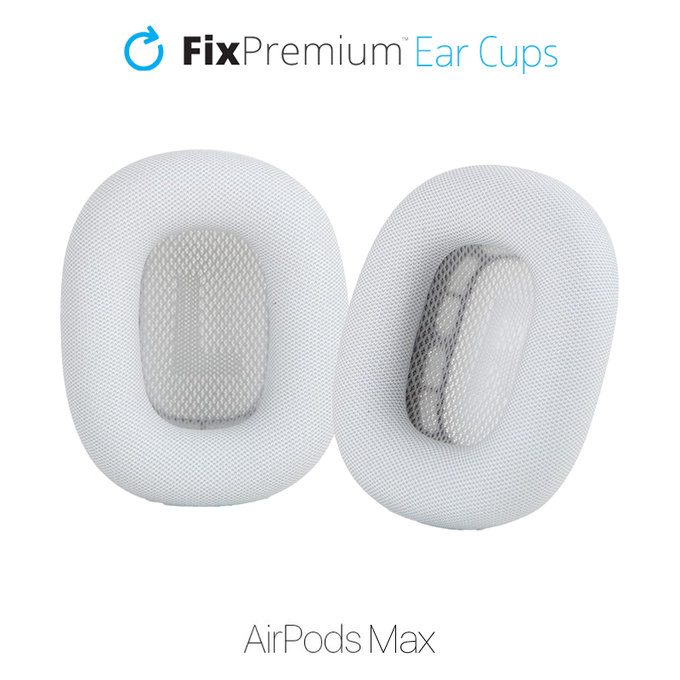Replacement Ear Pads for Apple AirPods Max (Eco-Leather), white