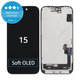 Display Soft OLED for iPhone 15, Touch Screen with Frame, FixPremium