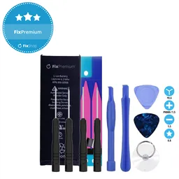 Apple iPhone SE - Battery 1624mAh FixPremium + Battery Adhesive + Toolkit - Multipack