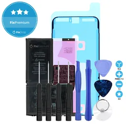 Apple iPhone X - Battery 2716mAh FixPremium + Battery Adhesive + LCD Adhesive + Toolkit - Multipack