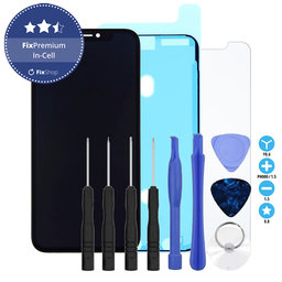 Apple iPhone X - LCD Display + Touch Screen + Frame In-Cell FixPremium + LCD Adhesive + Tempered Glass + Toolkit - Multipack