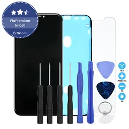 Apple iPhone XR - LCD Display + Touch Screen + Frame In-Cell FixPremium + LCD Adhesive + Tempered Glass + Toolkit - Multipack