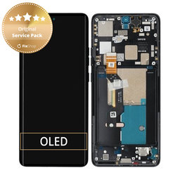 Motorola Edge 50 Pro - LCD Display + Touch Screen + Frame (Black Beauty) - 5D68C24092, 5D68C24322 Genuine Service Pack