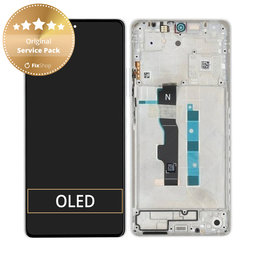 Xiaomi Redmi Note 13 5G 2312DRAABC - LCD Display + Touch Screen + Frame (Arctic White) - 5600040N1700 Genuine Service Pack