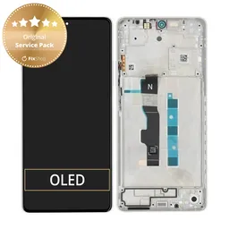Xiaomi Redmi Note 13 5G 2312DRAABC - LCD Display + Touch Screen + Frame (Arctic White) - 5600040N1700 Genuine Service Pack