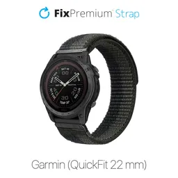 FixPremium - Nylon Strap for Garmin (QuickFit 22mm), grey