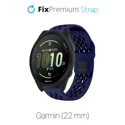 FixPremium - Universal Silicone Strap for Garmin (22mm), blue