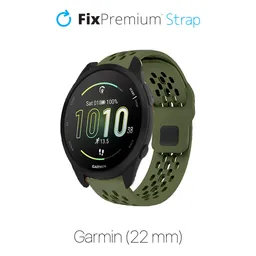 FixPremium - Universal Silicone Strap for Garmin (22mm), green