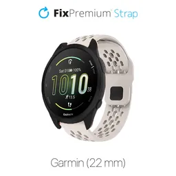 FixPremium - Universal Silicone Strap for Garmin (22mm), white