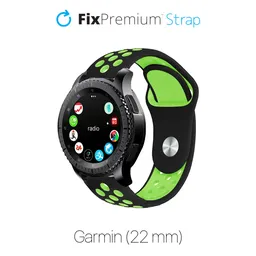 FixPremium - Silicone Sports Strap for Garmin (22mm), black