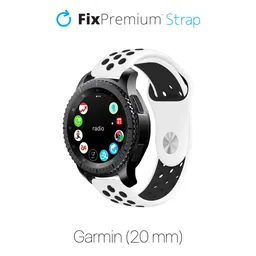 FixPremium - Silicone Sports Strap for Garmin (20mm), white
