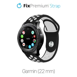 FixPremium - Silicone Sports Strap for Garmin (22mm), black