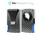 FixPremium - AirTag Carbon Wallet with Clip, black
