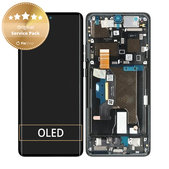 Motorola Edge 50 Ultra - LCD Display + Touch Screen + Frame (Forest Grey) - 5D68C24483 Genuine Service Pack