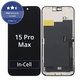 Display In-Cell FHD for iPhone 15 Pro Max, Touch Screen with Frame, FixPremium