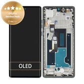 Motorola Edge 50 Fusion - LCD Display + Touch Screen + Frame (Forest Blue) - 5D68C24633 Genuine Service Pack