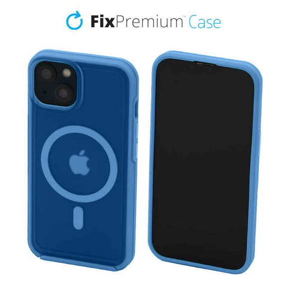 FixPremium - Case Clear with MagSafe for iPhone 14, blue