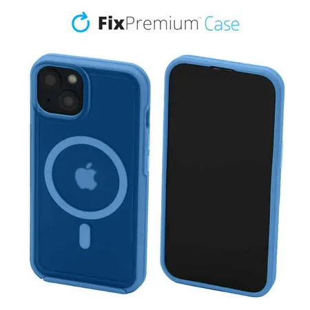 FixPremium - Case Clear withMagSafe for iPhone 14, blue