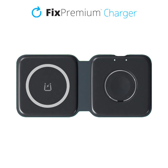 FixPremium - MagSafe Duo for iPhone & Apple Watch, black