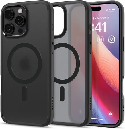 Spigen - Case Ultra Hybrid with MagSafe for iPhone 16 Pro, frost black