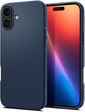 Spigen - Case Liquid Air for iPhone 16, navy blue