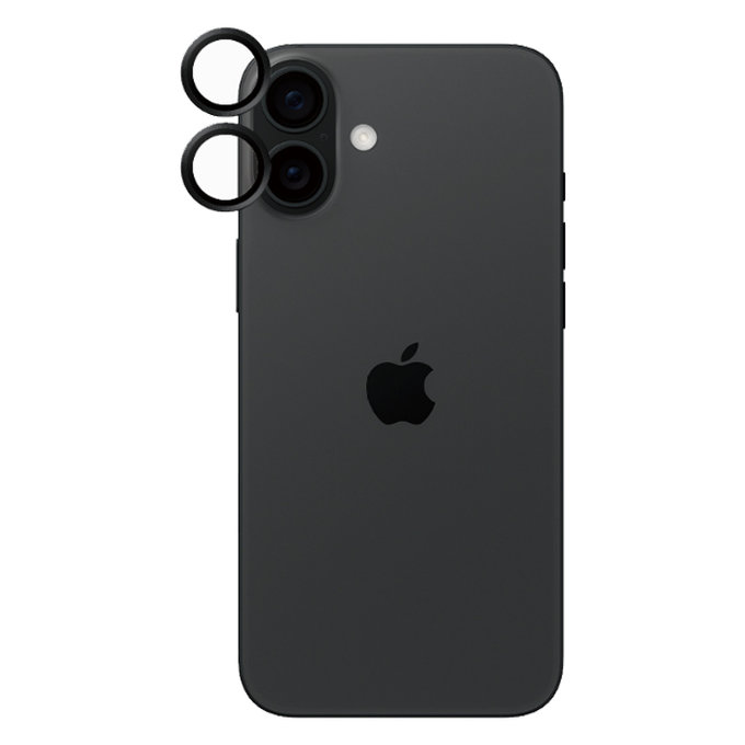 PanzerGlass - Camera Lens Protector Hoops for iPhone 16 and 16 Plus, black