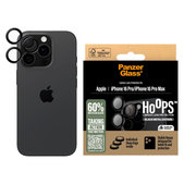 Hoops Camera Lens Protector for iPhone 16 Pro Max/16 Pro, Black, PanzerGlass