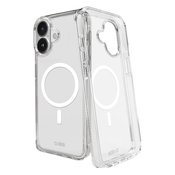 SBS - Case Light Mag with MagSafe for iPhone 16, transparent