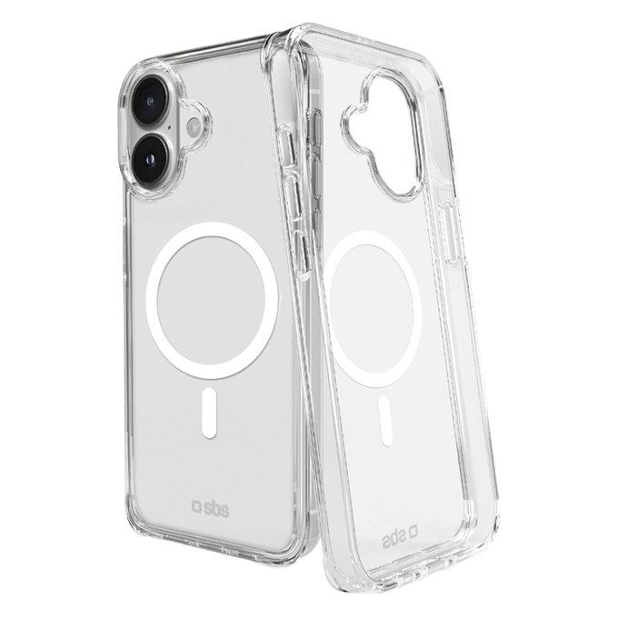 SBS - Case Light Mag with MagSafe for iPhone 16, transparent
