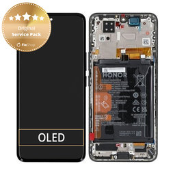 Honor 200 - LCD Display + Touch Screen + Frame + Battery (Black) - 0235AKHV Genuine Service Pack