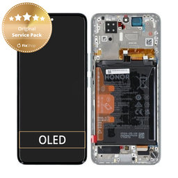 Honor 200 - LCD Display + Touch Screen + Frame + Battery (Emerald Green) - 0235AKHW Genuine Service Pack