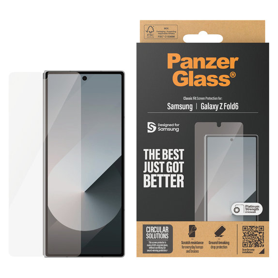 Tempered Glass Classic Fit for Samsung Galaxy Z Fold6, Clear, PanzerGlass