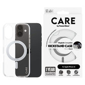 Kickstand Case with MagSafe for iPhone 16, Silver, CARE
