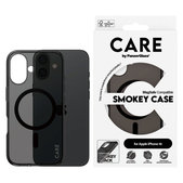 Smokey Case with MagSafe for iPhone 16, Black, CARE